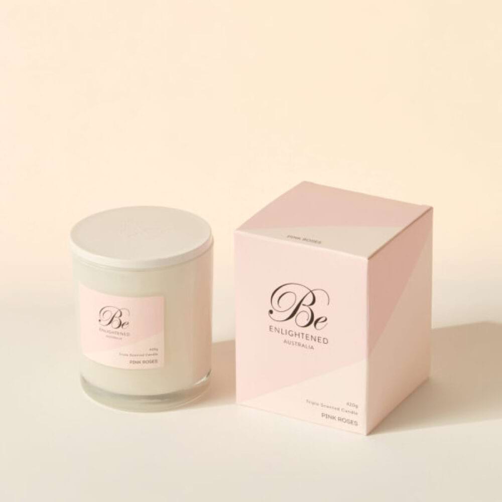 Pink Roses Candle